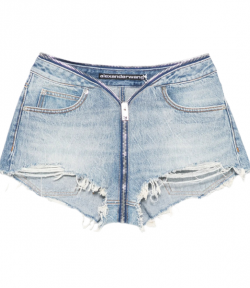 Dipped V Zip Waistband Cut Off