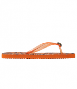 Kensington Q Flip Flop Tan Comp Orange