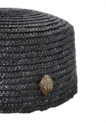 Black Raffia Wide Brim Hat