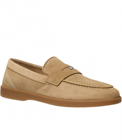 Khaki Suede Leather Wesley Slip On