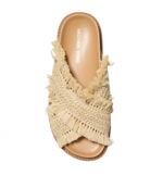Natural Faux Raffia Payton Flat Sandal