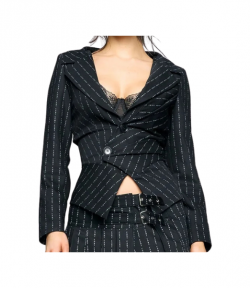 Black Draped Blazer