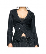 Black Draped Blazer