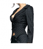 Black Draped Blazer