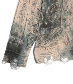 Blue Faded Bandana Printed Boyfriend Sweater