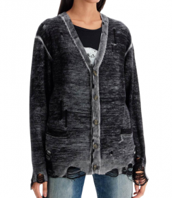 Black Multi Boyfreind Cardigan