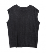 Dark Acid Grey Sleeveless T-Shirt