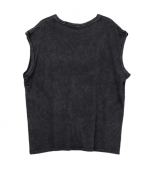 Dark Acid Grey Sleeveless T-Shirt