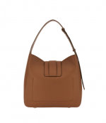 Brown Leather H01X Hobo Verticale Bag