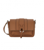 Brown Leather HO1X Flap Bag