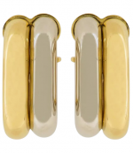 Silver/Gold Boucle D'Oreill Hoop Earrings