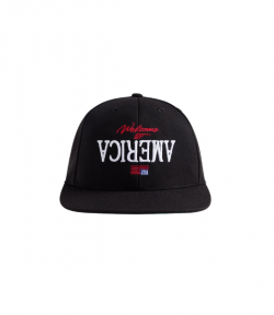 Black Welcome To America Cap