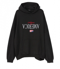 Black Welcome To America Hooligan Hoodie
