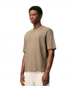 Taupe Beige Small Tonal Embossed Ami De Coeur T-Shirt Jersey