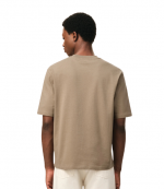 Taupe Beige Small Tonal Embossed Ami De Coeur T-Shirt Jersey