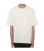 White Cream Small Tonal Embossed Ami De Coeur T-Shirt Jersey