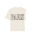 White Cream Front Back Ami Print Short Sleeve Boxy T-Shirt