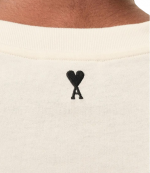 White Cream Front Signature Print Boxy T-Shirt