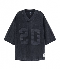 Vintage Grey Knitted Varsity Jacket