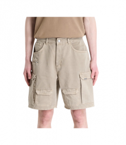 Beige Loaded Cargo Shorts