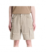 Beige Loaded Cargo Shorts