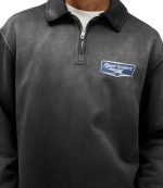 Stained Black Nothing Faster Quarter Zip Sweatshirt