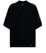 Jet Black Beverly Knit Polo