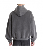 Vintage Grey Pegasus Zip Through Hoodie
