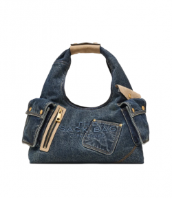 Dark Wash Denim The Pocket Sack Bag