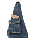 Dark Wash Denim The Pocket Sack Bag