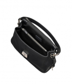 Black Leather The Cristina Messenger Bag