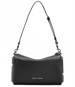Black Leather The Snapshot Shoulder Bag
