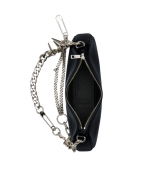 Black Leather Charms Shoulder Bag