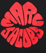 Black/Red Marc Jacobs Kiss Lips Logo Shrunken Tee