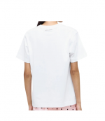 White/Black Ribbon Logo Box Tee