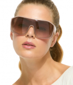 Beige Handmade Acetate Kurt Oversized Visor