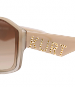 Beige Handmade Acetate Kurt Oversized Visor