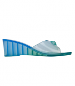 Baby Blue/Green Madison Wedge Mules