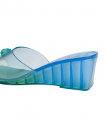 Baby Blue/Green Madison Wedge Mules