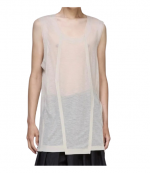 Beige Polyptych Sleeveless Runner Top