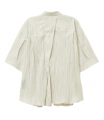 Beige Polyptych Crease Half Shirt