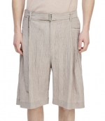 Beige Edgefold Volume Shorts