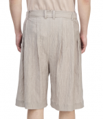 Beige Edgefold Volume Shorts