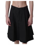 Black Bias Drape Shorts