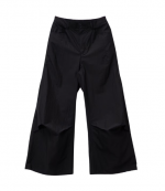 Black Bias Drape Flare Pants