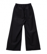 Black Bias Drape Flare Pants