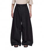 Black Edgefold Volume Pants
