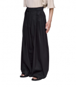 Black Edgefold Volume Pants