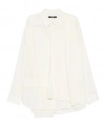 White Bias Drape Shirt