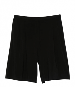 Black Mens Pleated Bermuda Shorts
